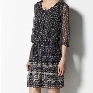 Silk Dress With Ethnic Print
